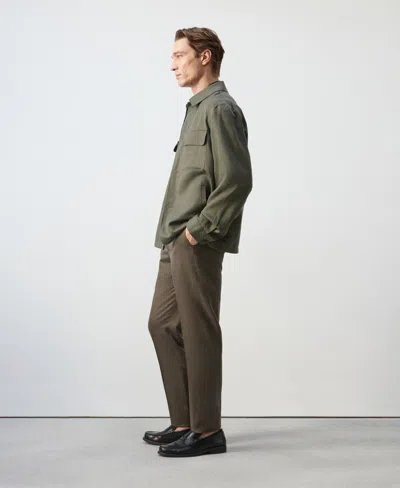 Mango Men's Ruched-back Lyocell Jacket In Green