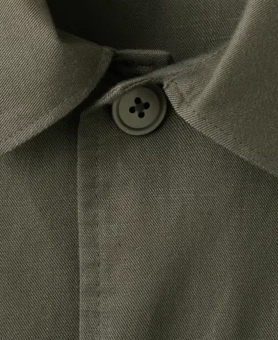 Mango Men's Ruched-back Lyocell Jacket In Green