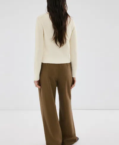 Mango Knitted Buttoned Jacket In Neutral