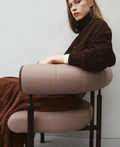 Mango Ruffled Chiffon Maxi Skirt In Brown