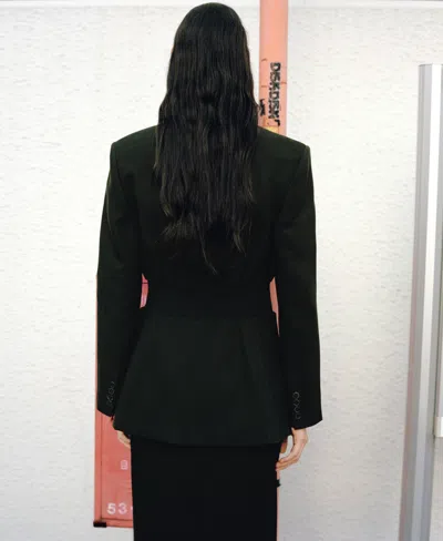 Mango Fitted Jacket In Black