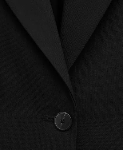 Mango Fitted Jacket In Black