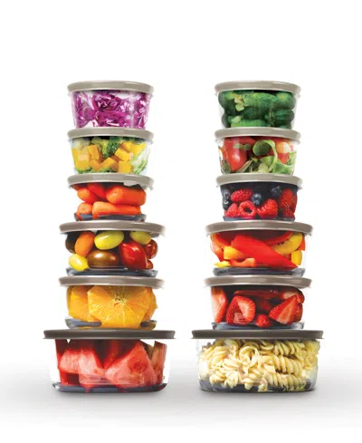 Art & Cook 24 Pc Glass Containers In Brown