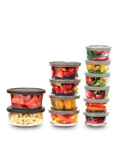Art & Cook 24 Pc Glass Containers In Brown