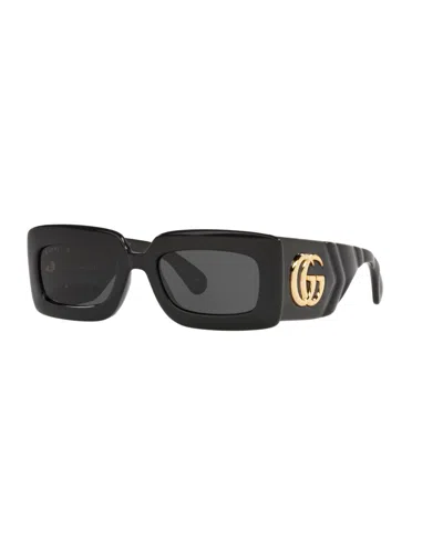 Gucci Oversized Rectangular Acetate Sunglasses In Black