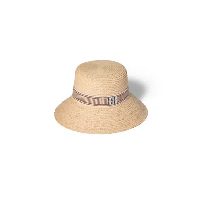 Miu Miu Raffia Hat In Brown