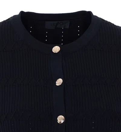 Liu •jo Liu Jo Ruffled Knit Jacket In Multi