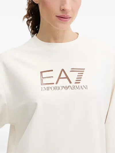 Ea7 Logo-print Tracksuit In White