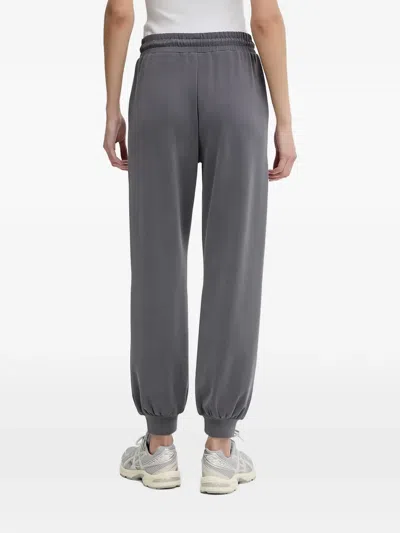 Ea7 Drawstring Logo Trousers In Gray