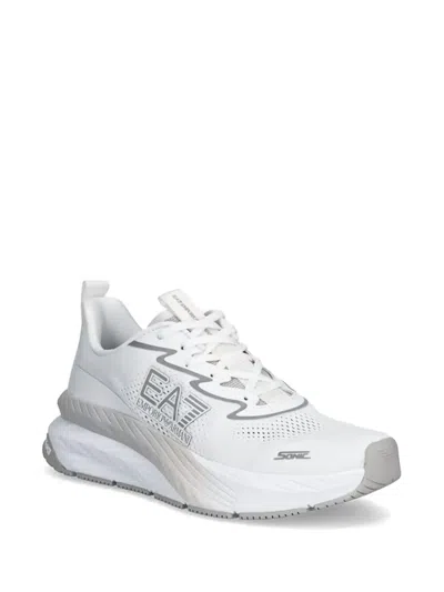 Ea7 Logo Sneakers In White