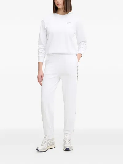 Ea7 Logo-print Tracksuit Set In White