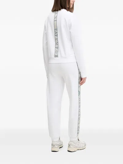 Ea7 Logo-print Tracksuit Set In White