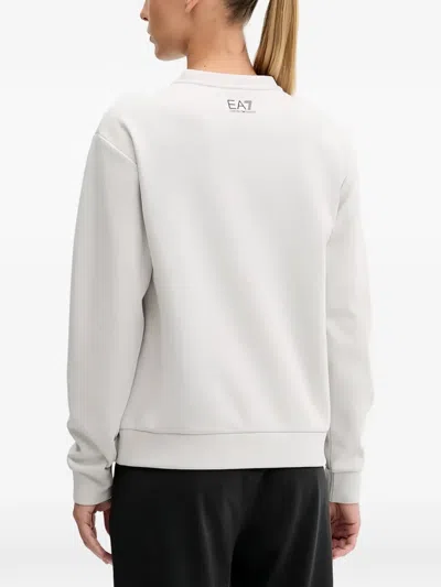 Ea7 Logo Sweatshirt In Gray