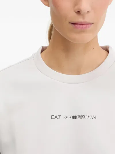 Ea7 Logo Sweatshirt In Gray