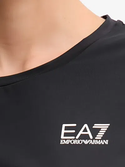 Ea7 Logo-detail T-shirt In Black