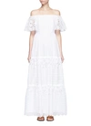 Valentino Off-the-shoulder Broderie Anglaise Cotton-blend Maxi Dress