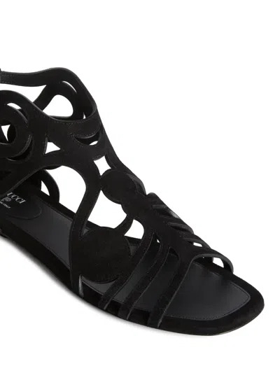 Pucci Low Gladiator Sandals In Black