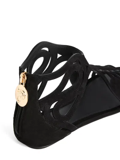 Pucci Low Gladiator Sandals In Black