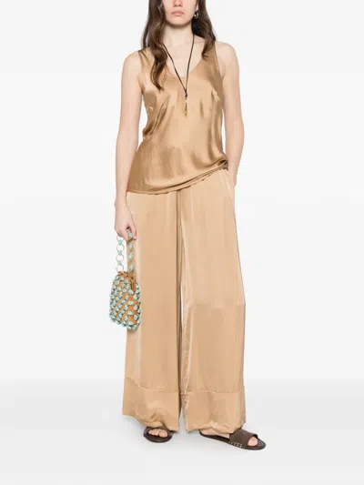 Dixie V-neck Top In Brown