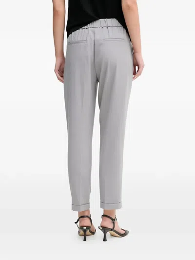 Benetton Elasticated Trousers In Gray