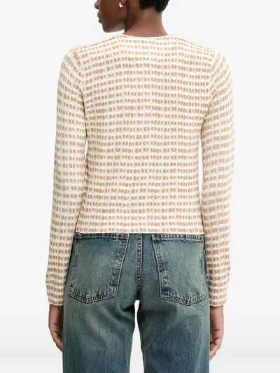 Benetton Buttoned Sweater In Neutral
