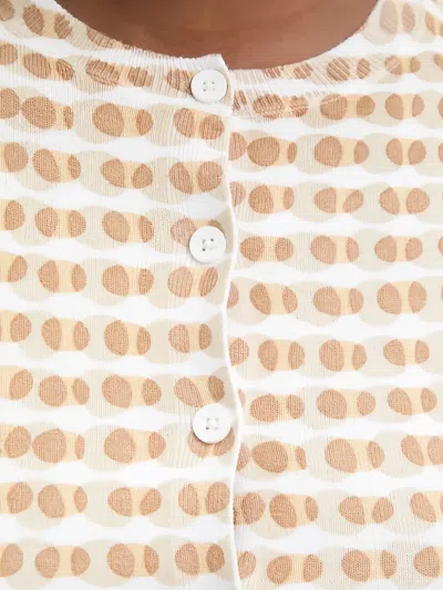 Benetton Buttoned Sweater In Neutral