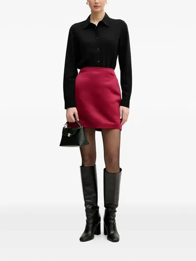 Benetton Buttoned Collared Shirt In Black