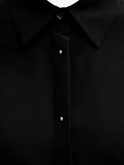 Benetton Buttoned Collared Shirt In Black