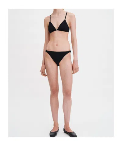 Filippa K Ruched-side Bikini Bottoms In Black