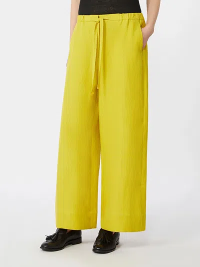 Max Mara Drawstring Casual Pants In Green