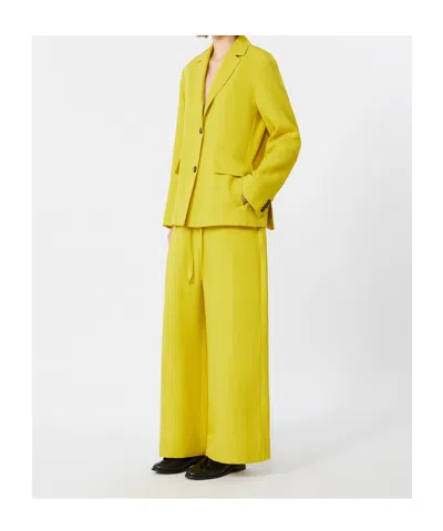 Max Mara Drawstring Casual Pants In Green
