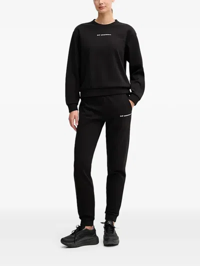Ea7 Logo Sweatshirt In Black