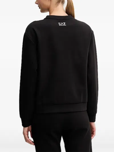 Ea7 Logo Sweatshirt In Black