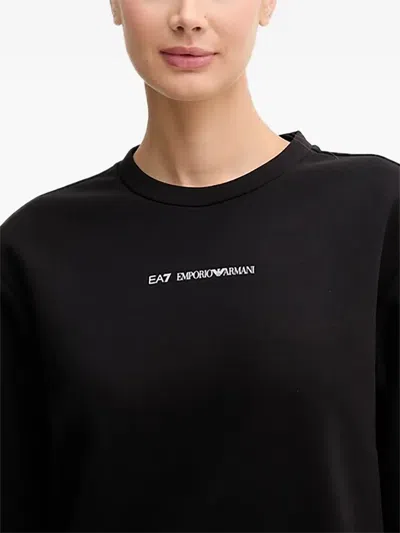Ea7 Logo Sweatshirt In Black