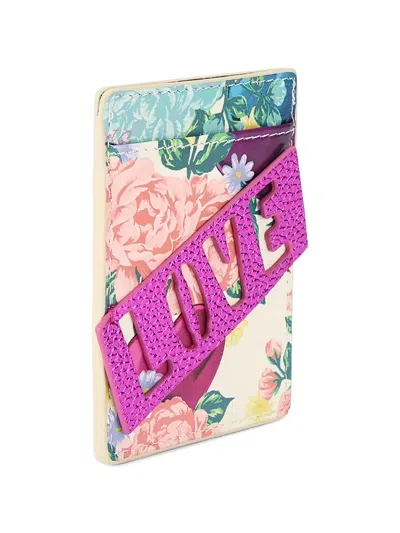 Kurt Geiger Floral-pattern Cardholder In Multi