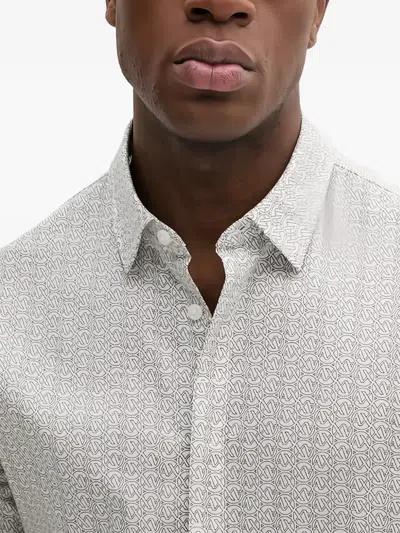 Armani Exchange Patterned Shirt In White