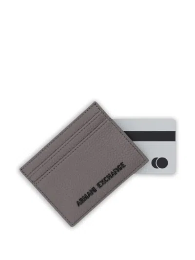 Armani Exchange Card Case In Gray