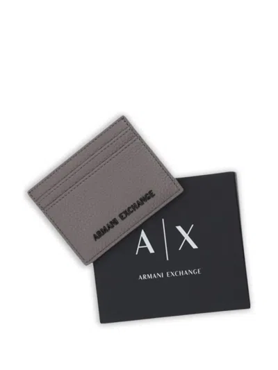 Armani Exchange Card Case In Gray