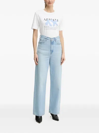 Armani Exchange Printed T-shirt In White