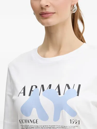 Armani Exchange Printed T-shirt In White