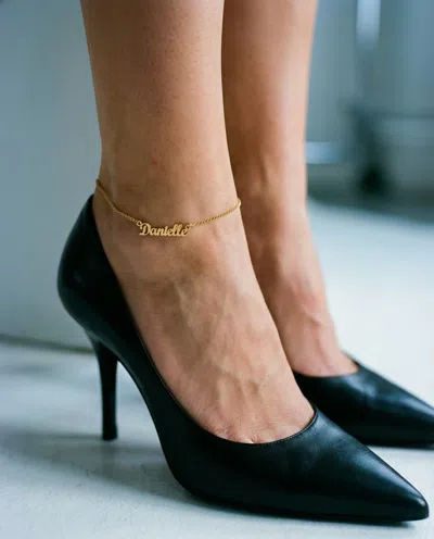 Shinera The Tiny Script Nameplate Anklet