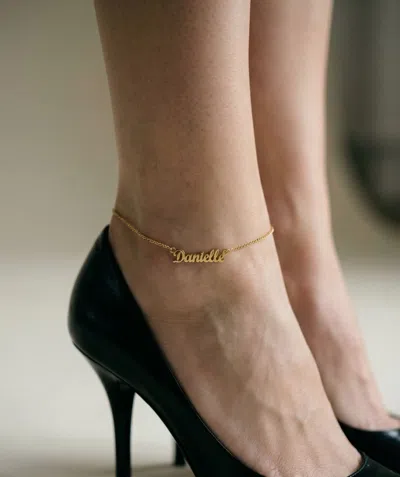 Shinera The Tiny Script Nameplate Anklet