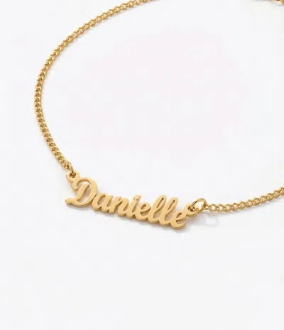 Shinera The Tiny Script Nameplate Anklet