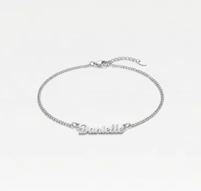 Shinera The Tiny Script Nameplate Anklet