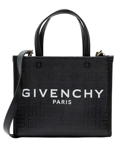 Givenchy Black Coated Canvas In Black