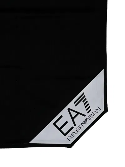 Ea7 Logo Towel In Black