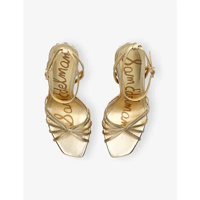 Sam Edelman Lili Heels Amber Gold Leather In Multi