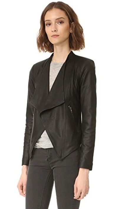 Shop Bb Dakota Siena Soft Leather Jacket In Black