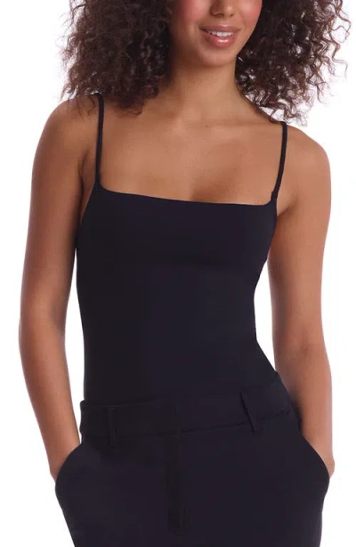 Commando Stretch Neoprene Camisole Thong Bodysuit In Black