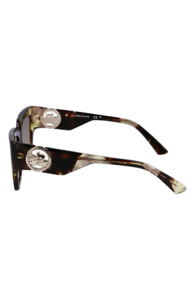 Longchamp 55mm Rectangular Sunglasses In Pink